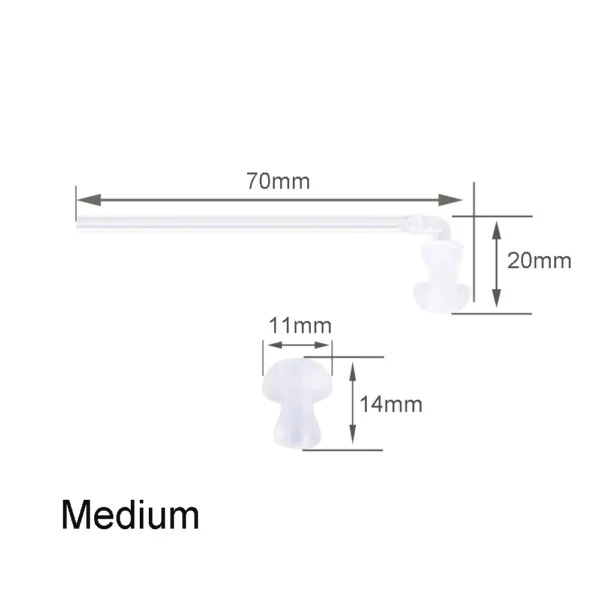 10PCS Hearing Aid Earplug Ear Plugs Eartips Domes with Sound Tube for BTE Hearing Aids - Image 3
