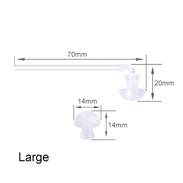 10PCS Hearing Aid Earplug Ear Plugs Eartips Domes with Sound Tube for BTE Hearing Aids - Image 4