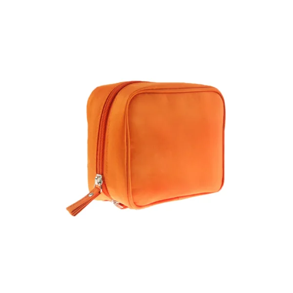 Canvas Bag Two Colors Multifunction Hearing Aids Accessories Storage Bag(Orange/Grey) - Image 2