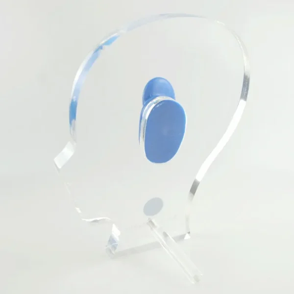 Soundlink Head Shape Acrylic Display with Silicone Ear Model for Displaying Hearing Aids Jewelry Display - Image 3