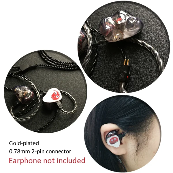 Upgrade Earphone Cable Wire for In-ear Musician Monitors Fits for 1964 w4r um3x es3 es5 2 Pin Connector 50 inches - Image 5