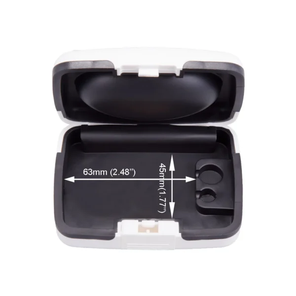 Portable Hearing Aid Case Hard Storage Deaf-aid Carrying Box With Battery Compartment for BTE CIC IIC ITE - Image 3