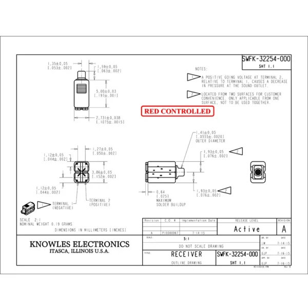 2PCS SWFK-32254 Knowles Drivers Dual Tweeter Driver Balanced Armature Driver Receiver Speaker IEM Earphone - Image 5