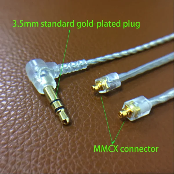 Plastics One P1 IEM Cables MMCX In-Ear Monitor Cable Wire MMCX Connector Length 64'' - Image 5