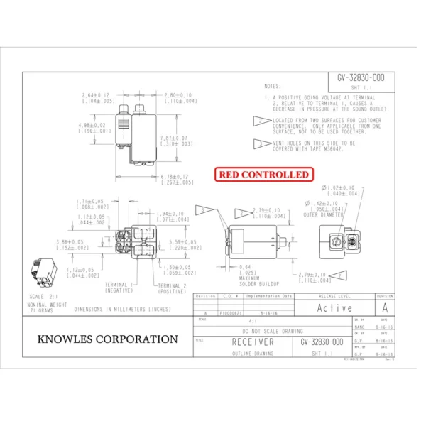 1 Piece Knowles Drivers GV-32830 Quad BA Driver Balanced Armature Receiver Speaker DIY IEM 1 piece - Image 4