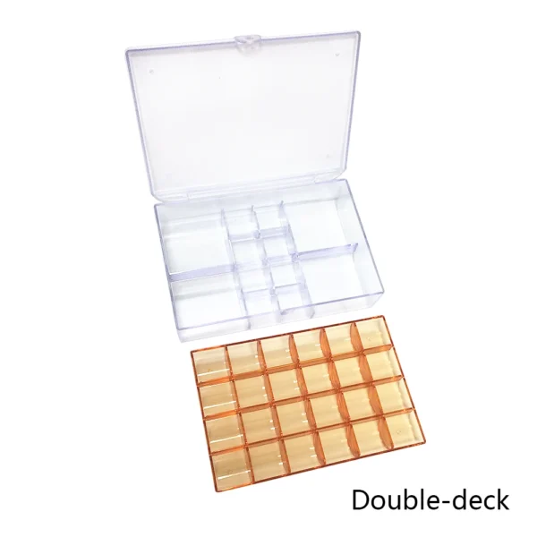 Hearing Aid Accessories Storage Box 24 Slots Double-deck Compartmental for IEM Accessories - Image 2