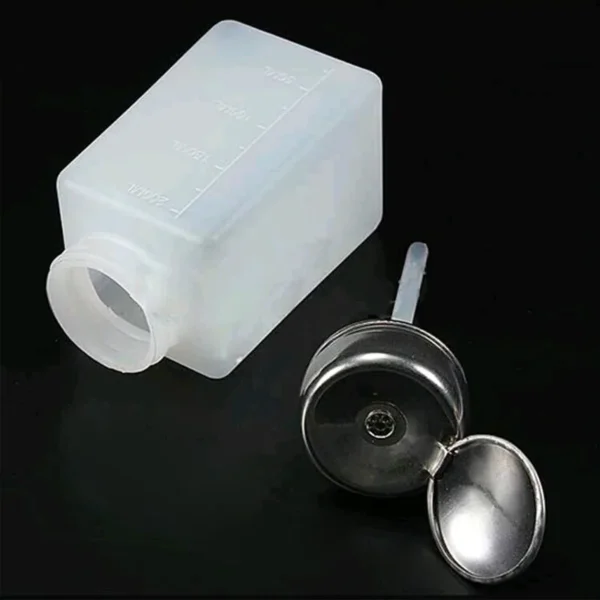 200ML Liquid Alcohol Storagte Bottle Press Nail Polish Remover Dispenser Pumping Bottle - Image 3