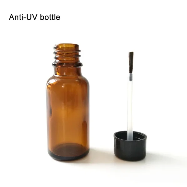 Soundlink 20ML Empty Lacquer Bottle with Brush Anti-UV Glass Bottle Brown Liquid Resin Material Storage Bottle - Image 2