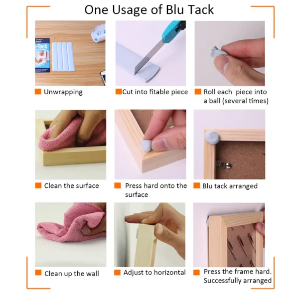 Blu Tack Multipurpose Adhesive Clay Reusable Adhesive for Hearing Aid Repairing IEM DIY Removable Adhesive Putty Tabs 75g - Image 4