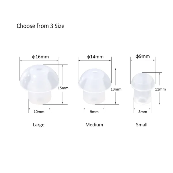 10PCS Silicone Hearing Aid Domes Ear Plugs Earplugs Eartips Ear Buds GN Standard - Image 2