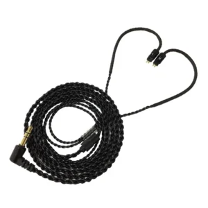 2 Pin IEM In-ear Monitor Cable Braided Earphone Cable Wire 0.78 mm with Mic
