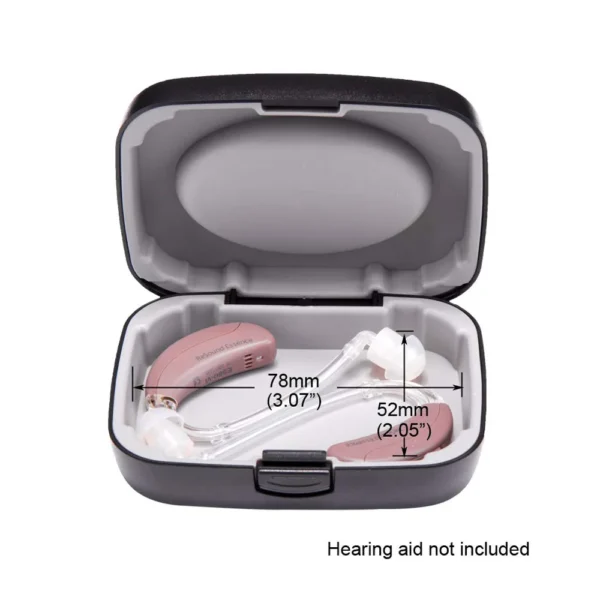 Soundlink Hearing Aid Case Hard Portable Protective Storage Case for BTE CIC IIC ITE Black / White - Image 3