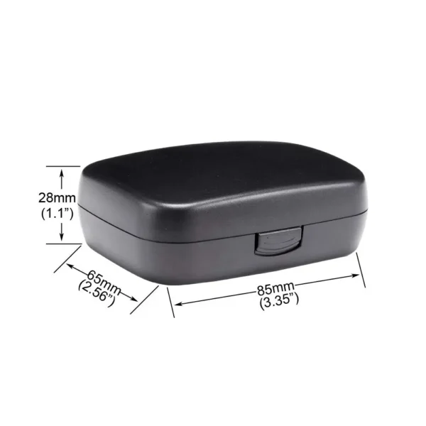 Soundlink Hearing Aid Case Hard Portable Protective Storage Case for BTE CIC IIC ITE Black / White - Image 4