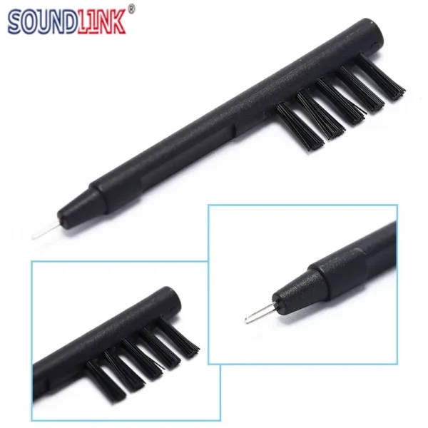 100Pcs Hearing Aids Cleaning Brushes with Magnet and Wax Loop Earphone IEM Cleaning Tools