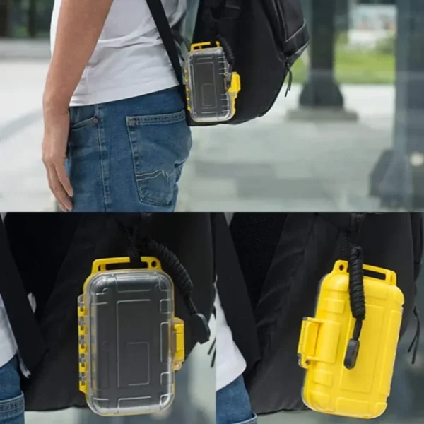 IP68 Waterproof Earphone Storage Case Shockproof Protective Earbuds Box Case Portable Headset Cables Plug Accessories Box Holder - Image 6