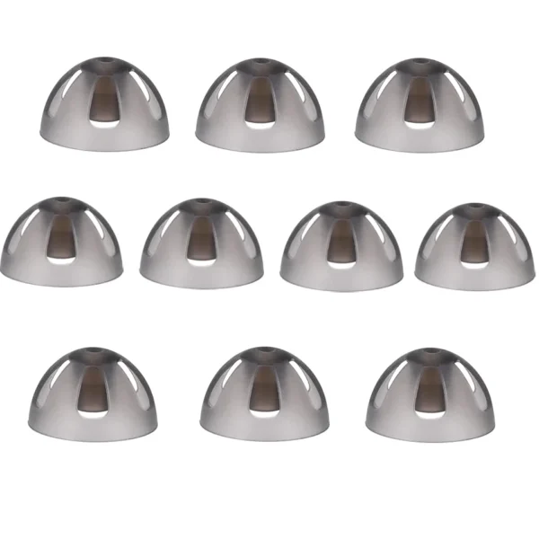 Hearing Aid Earplugs, Open Silicone Tip Replacement Parts, Open Curved Soft Domes for Hearing aids, 10Pcs