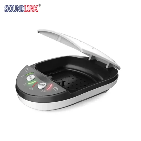 Soundlink Hearing Aid Dehumidifier Electronic Drying Case Dryer Dry Box with 3/6 Hour Timer Aid202