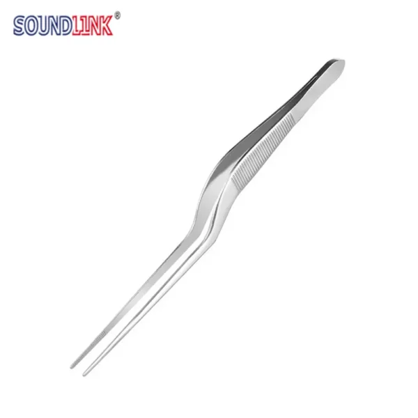 Soundlink Ear Impression Taking Tool Stainless Steel Tweezers Bending Bayonet Shape Earwax Remover