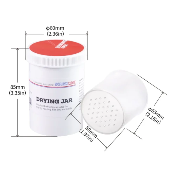 Soundlink Hearing Aid PP Drying Jar Drying cup for Hearing Aids and IEMs 60*85mm - Image 4
