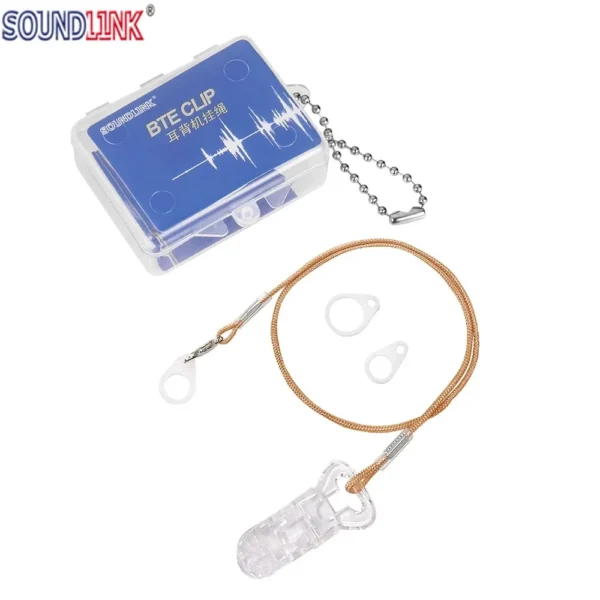 Soundlink BTE Hearing Aid Unilateral Clip Clamp Rope Holder for Children & Adults