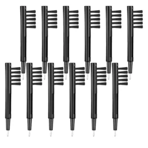 12 Pieces Hearing Aid Cleaning Brush Hearing Amplifier Brushes with Wax Loop and Magnet