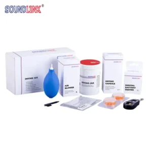 Soundlink 6 in1 Hearing Aid Drying Kit with Drying Jar Drying Pallet Battery Tester Cleaning Brush Air Blower Cleaning Cloth