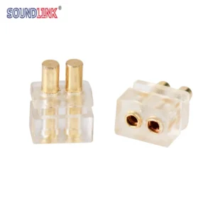 2PCS IEM Female Socket 2 Pin In-ear Monitor Earphone Jack 0.78 mm Plug Cable Connector