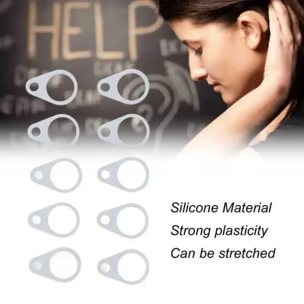 20pcs Hearing Aid Anti Lost Silicone Loops BTE Hearing Aid Clip Adaptor Replacement Accessories - Image 2