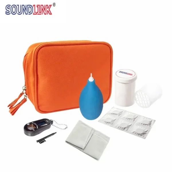 Soundlink Hearing Aid Daily Maintenance Cleaning Kit with Brush Cleaning Tool Battery Tester Air Blower for BTE ITE ITC CIC RIC