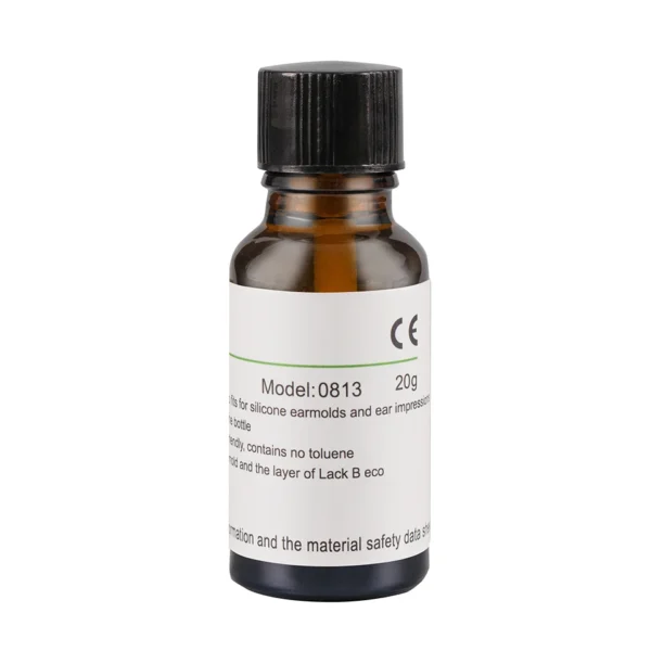 Nice-fit Lack B eco Silicone Lacquer Lack Moisture Curing Coating for Varnishing Silicone Earmolds 20ml - Image 2