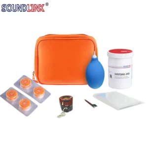Drying Kit for Hearing Aids with Drying Capsules Drying Jar Battery Tester Air Blower Cleaning Cloth Cleaing Brush Kit