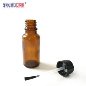 Soundlink 20ML Empty Lacquer Bottle with Brush Anti-UV Glass Bottle Brown Liquid Resin Material Storage Bottle