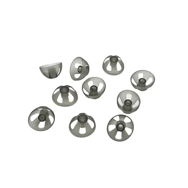 10PCS Hearing Aid Domes Smoky Gray Tips Ear Pieces for Open Fit BTE Hearing Aids 6mm/8mm/10mm - Image 2