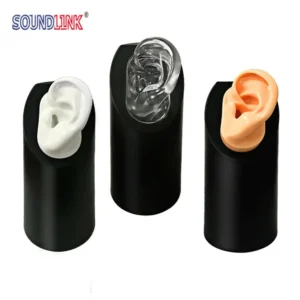 Soundlink Hearing Aid Display with Silicone Ear Model for Displaying Hearing Aids IEMs Jewelry