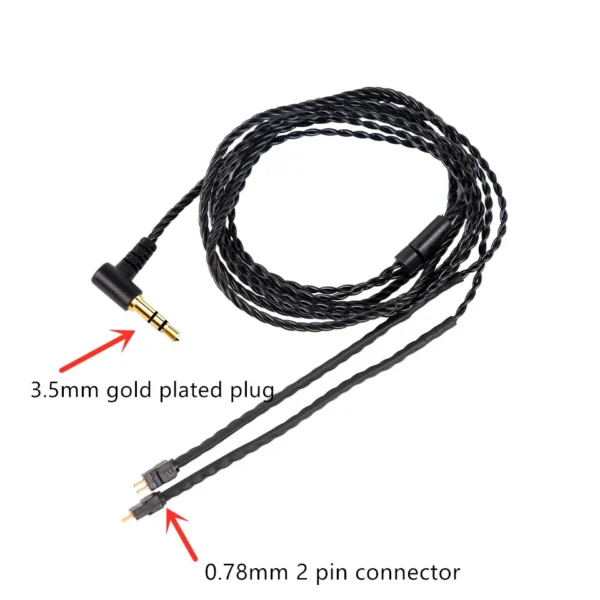 Soundlink 2Pin Earphone Cable Wire for In-ear Monitor Fits for 1964 w4r um3x es3 es5 64" (162cm) - Image 4