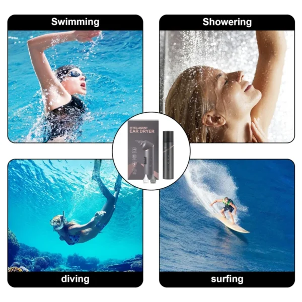 Ear Dryer Dry Ears with Smooth Warm Air Low Noise Dryer for Water Sports Surfing Swimming Rechargeable Hearing Aid Ear Dryer - Image 5