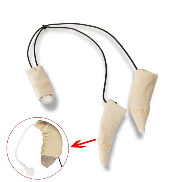 Soundlink Cotton Hearing Aid Clip Protective Cover Sweatband Binaural Coded Protector for BTE - Image 3