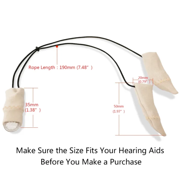 Soundlink Cotton Hearing Aid Clip Protective Cover Sweatband Binaural Coded Protector for BTE - Image 2